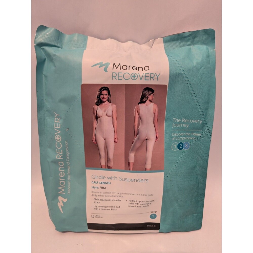 Marena Recovery Girdle w Suspenders Calf Length Step 1 3XL Beige